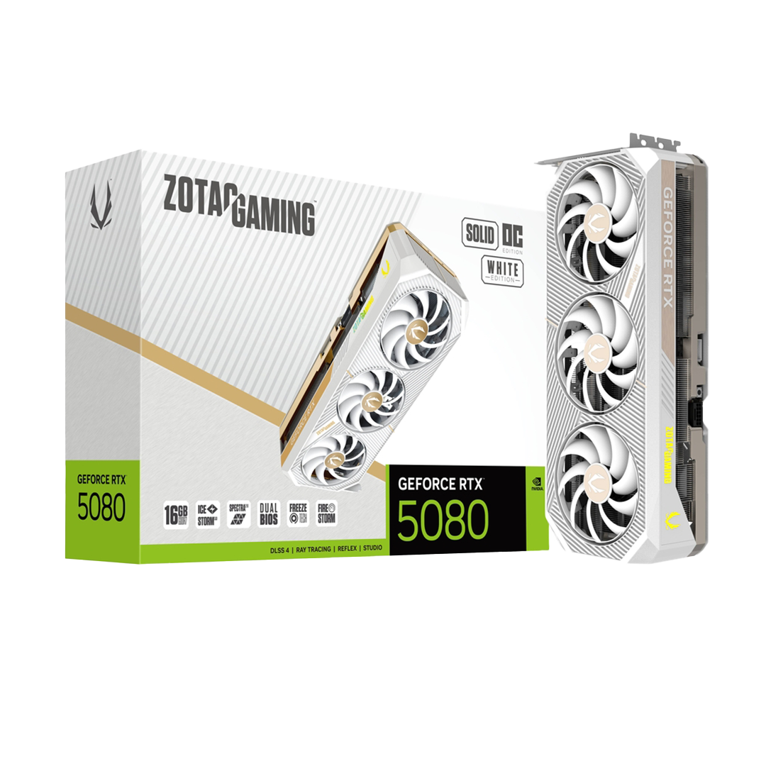 ZOTAC GAMING RTX 5080 SOLID OC 16GB White
