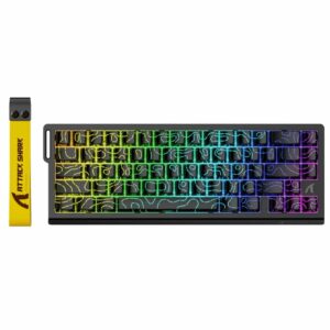 Attack Shark X68HE English/Arabic Magnetic Wired Gaming Keyboard Black (ARABIC Version)